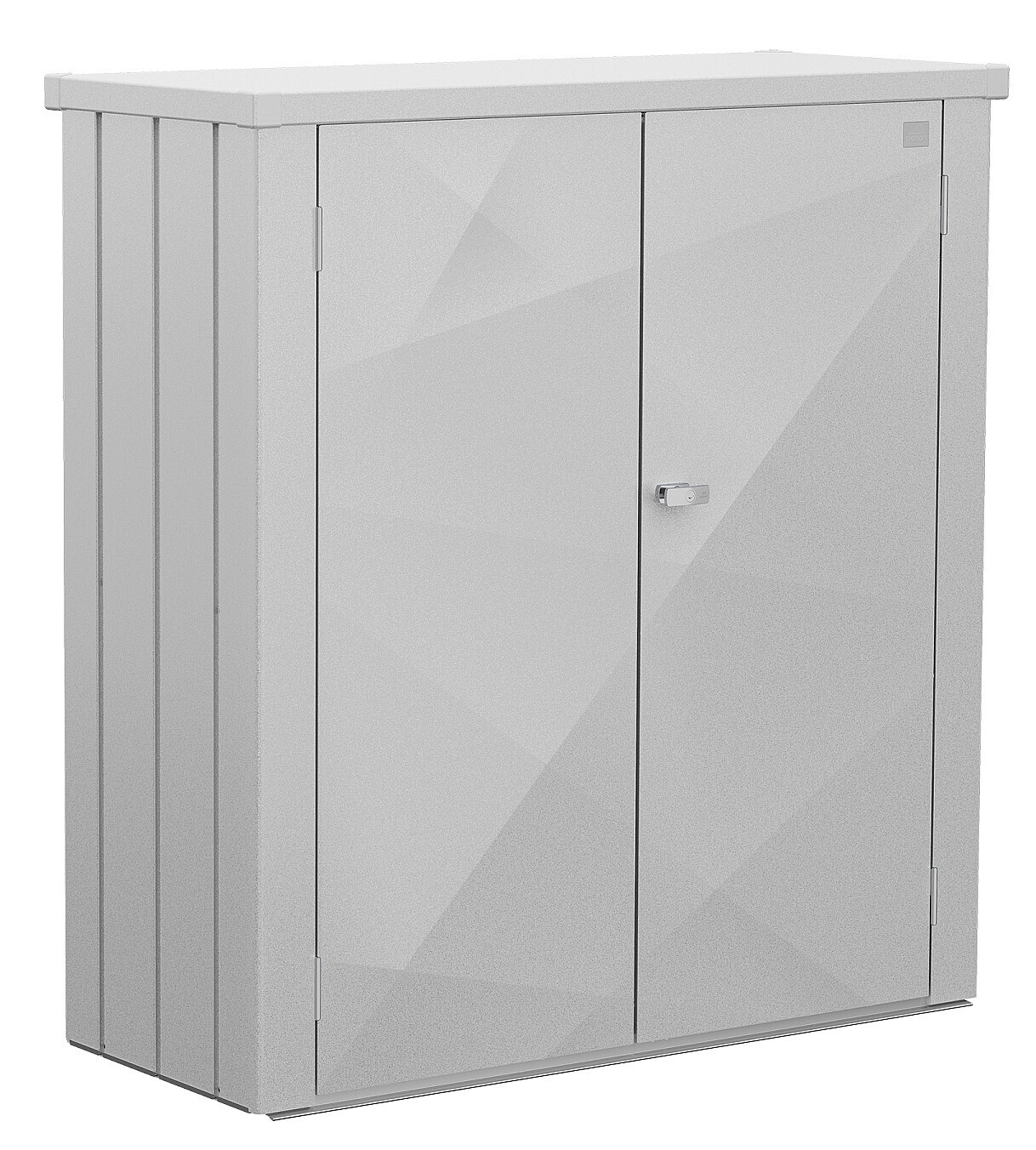 Biohort Skříňka na terasu BIOHORT X-Design Romeo M 132 x 57 x 140 cm (stříbrná metalíza)