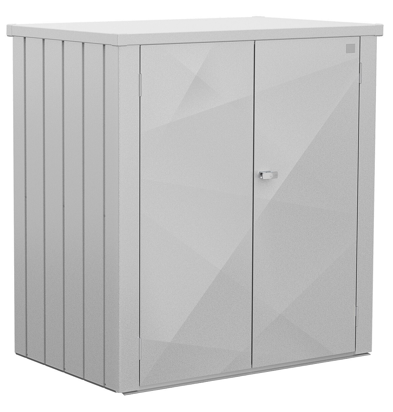 Biohort Skříňka na terasu BIOHORT X-Design Romeo L 132 x 87 x 140 cm (stříbrná metalíza)