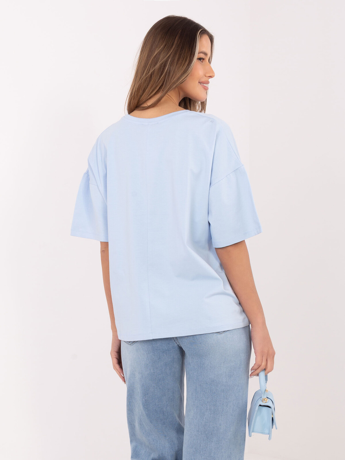 Světle modré oversized tričko