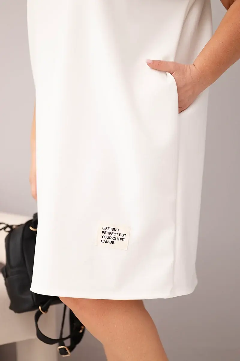 Kesi Włoski Plus Size dámské šaty s krátkým rukávem a kapsami