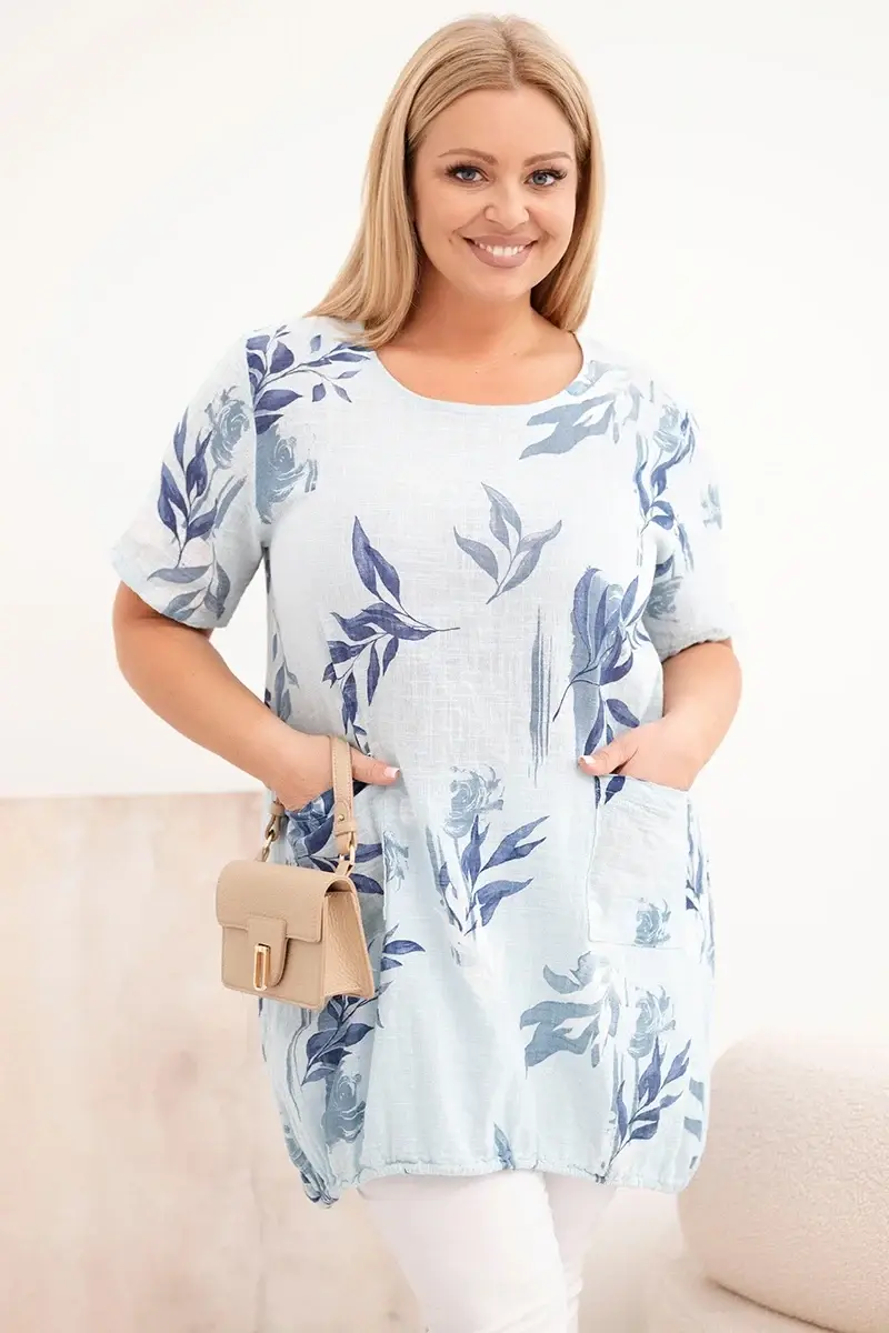 Kesi Włoski dámský bavlněný top plus-size