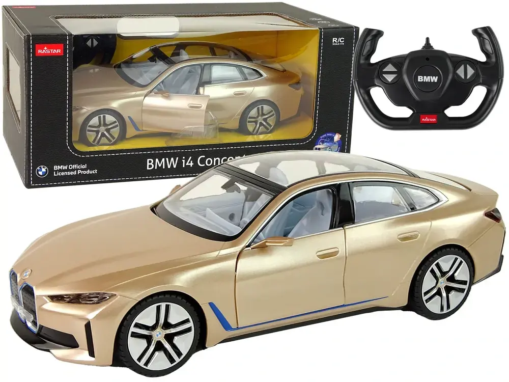 mamido Auto na dálkové ovládání RC BMW i4 Rastar 1:14 zlaté