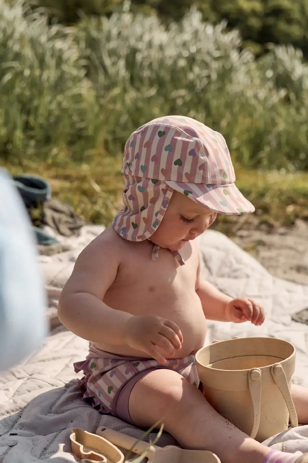 Mikk-Line Mikk - Line dívčí koupací čepice 1016 Heart Velikost: 62/68