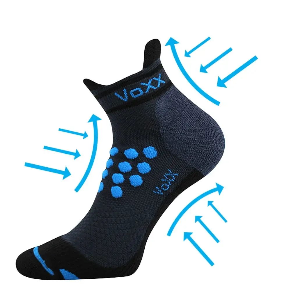 VOXX Ponožky kompresní sportovní SPRINTER nízké s ionty stříbra TMAVĚ MODRÉ 43-46 115677