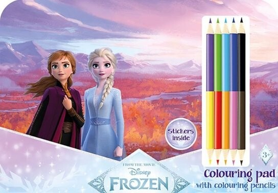 Kreslící set s pastelkami Ledové království