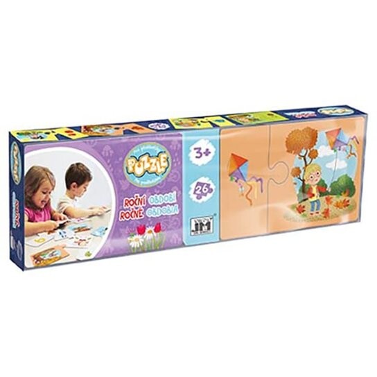 Puzzle pro předškoláky v krabičce Roční období