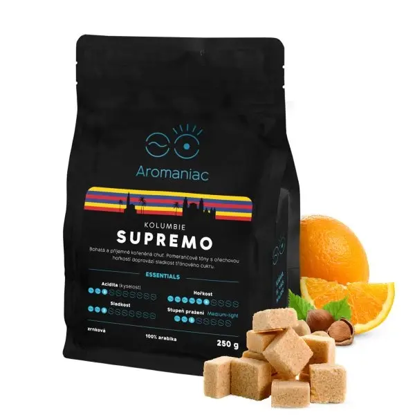 AROMANIAC Kolumbie Supremo, zrnková 250 g