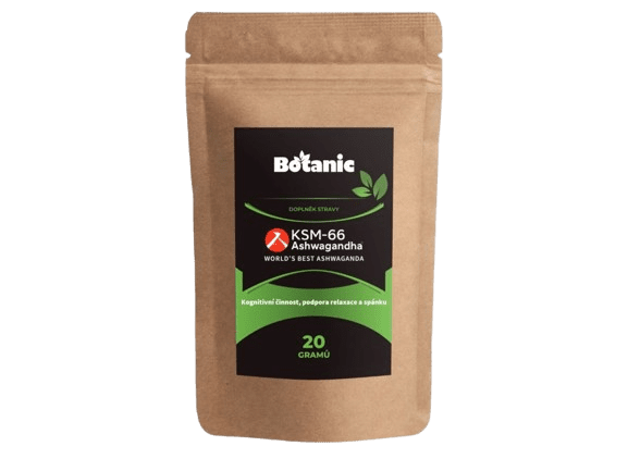 BOTANIC Ashwagandha (Ašvaganda) KSM—66® - Extrakt prášek BIO 20 g