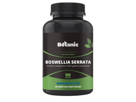 BOTANIC Boswellia serrata - Extrakt z pryskyřice s 70% kyseliny boswelové (Boswellin®️ HBD Sabinsa) 90 kapslí