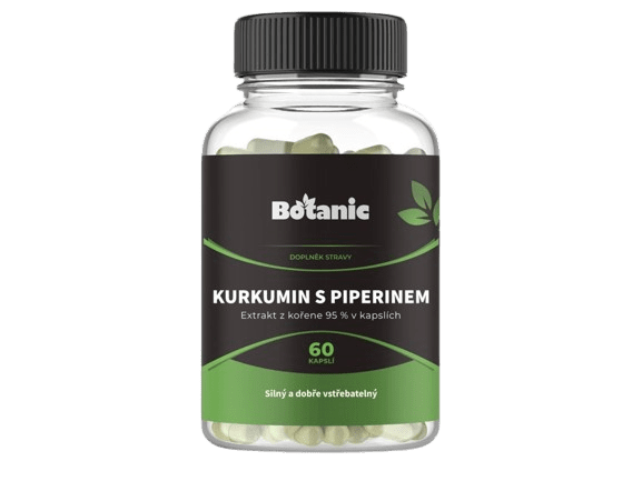 BOTANIC Kurkumin s piperinem - extrakt 95 % 60 kapslí