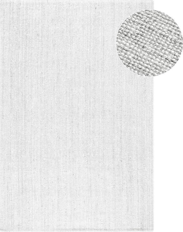 Světle šedý oboustranný/ručně tkaný jutový koberec 160x230 cm Bouclé Jaipur – Hanse Home