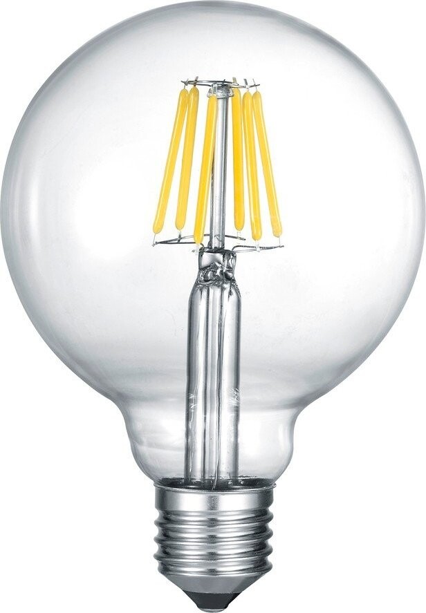 Teplá bílá LED/filamentová žárovka E27, 7 W Globe – Trio