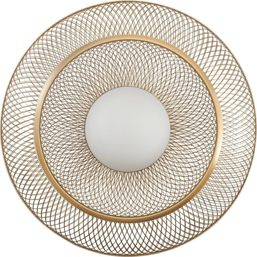 Ocelové nástěnné svítidlo v mosazné barvě ø 45 cm Faraday Up – UMAGE
