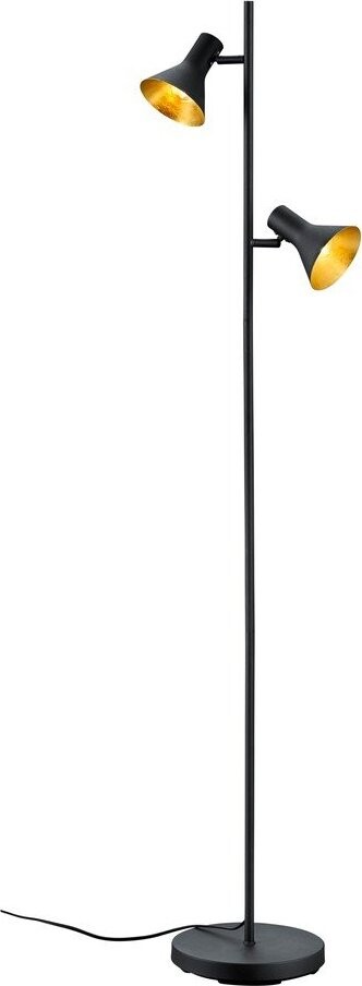 Černá stojací lampa s kovovým stínidlem (výška 144 cm) Nina – Reality