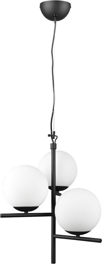 Matně černé závěsné svítidlo se skleněným stínidlem ø 40 cm Pure – Trio