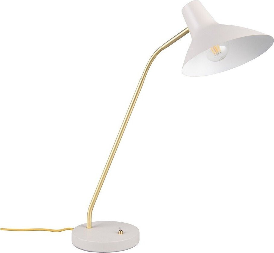 Stolní lampa s ohybatelnou konstrukcí ve zlaté barvě/slonovinová (výška 54 cm) Traveller – Trio