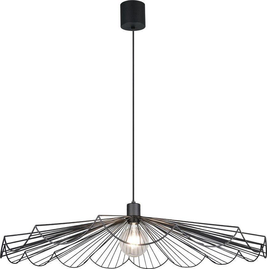 Černé kovové závěsné svítidlo s kovovým stínidlem ø 80 cm Margarita – Reality