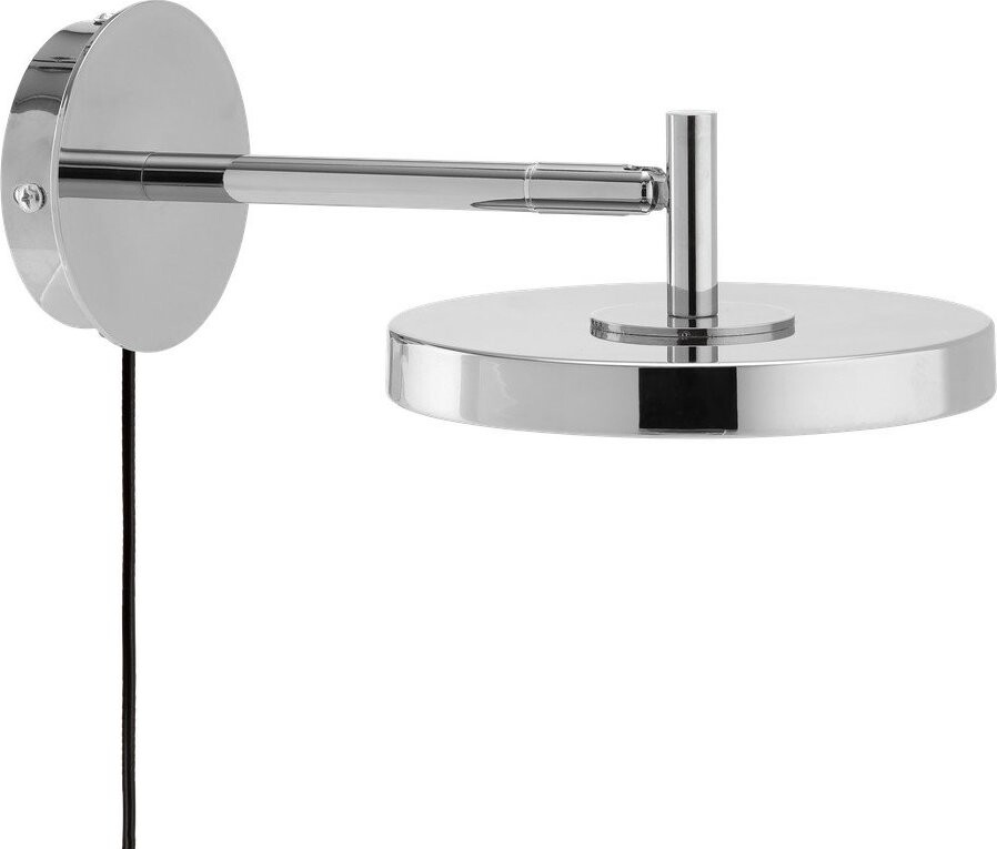LED nástěnné svítidlo s ohybatelnou konstrukcí/stmívatelné do zásuvky v leskle stříbrné barvě ø 15 cm Asteria Wall Short – UMAGE