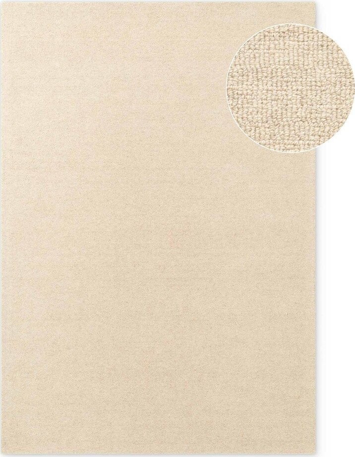 Béžový ručně tkaný vlněný koberec 140x200 cm Puristic Knots – Elle Decoration