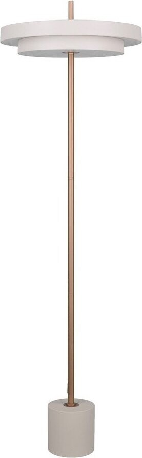 Slonovinová LED stmívatelná stojací lampa (výška 138 cm) Keaton – Trio