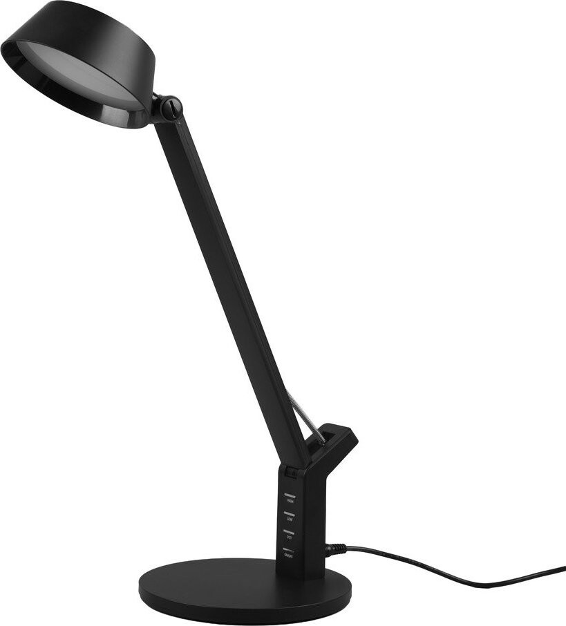 Matně černá LED stmívatelná stolní lampa (výška 40 cm) Ava – Trio