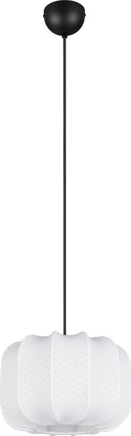 Bílé kovové závěsné svítidlo s textilním stínidlem ø 25 cm Madleine – Reality