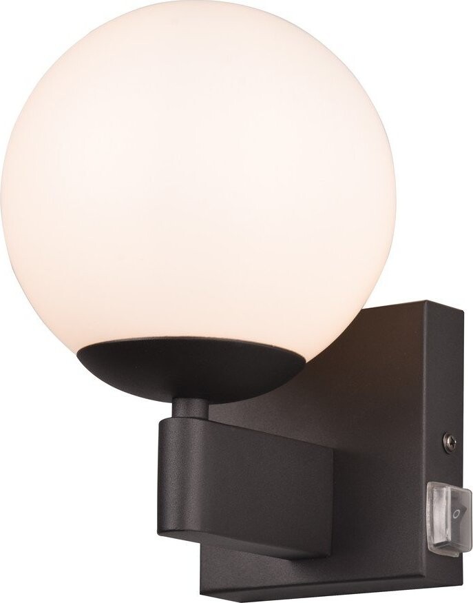 Matně černé nástěnné svítidlo ø 14 cm Kula – Trio