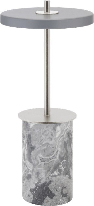 Šedá mramorová LED stmívatelná stolní lampa s kovovým stínidlem (výška 25,5 cm) Asteria Move Mini – UMAGE