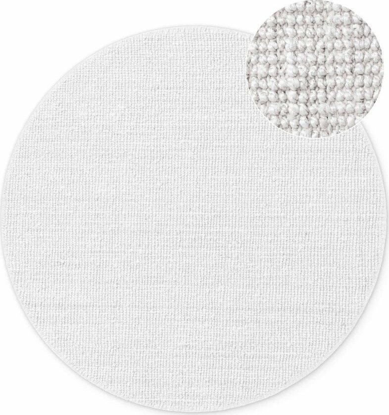 Světle šedý oboustranný/ručně tkaný jutový kulatý koberec ø 160 cm Bouclé Jaipur – Hanse Home