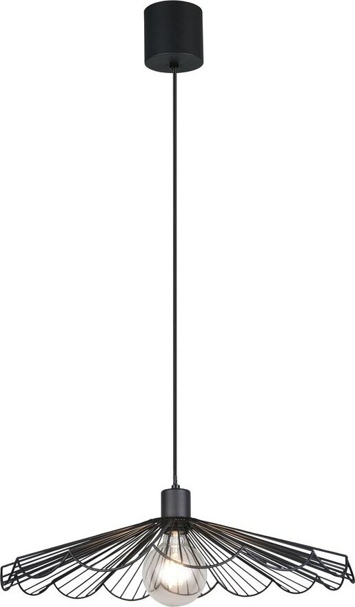 Černé kovové závěsné svítidlo s kovovým stínidlem ø 50 cm Margarita – Reality