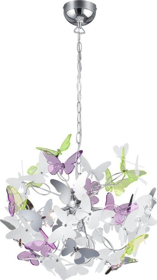 Dětský lustr s plastovým stínidlem ø 50 cm Butterfly – Reality
