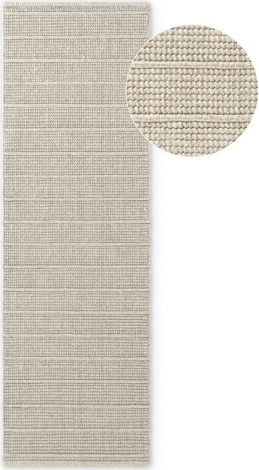 Krémový ručně tkaný vlněný běhoun 80x250 cm Camden Parker – Ted Baker