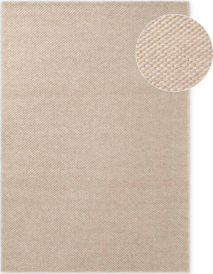 Béžový ručně tkaný vlněný koberec 140x200 cm Lyon Beans – Elle Decoration