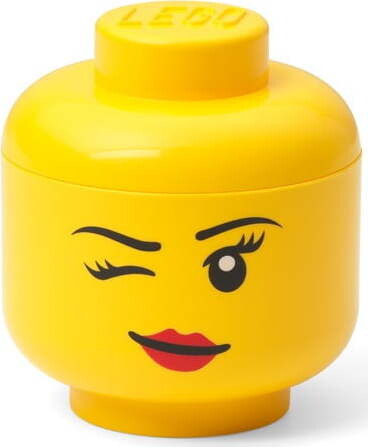 Žlutý úložný box LEGO® Wink, ø 10,6 cm