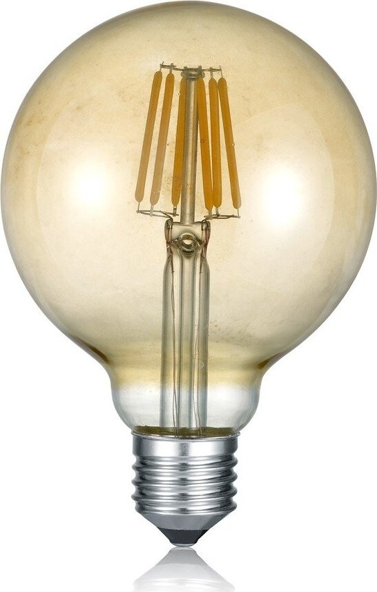 Teplá bílá LED/filamentová žárovka E27, 6 W Globe – Trio