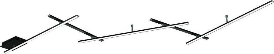 Matně černé LED stmívatelné stropní svítidlo 50x245 cm Indira – Trio