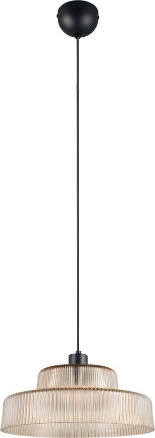Jantarové závěsné svítidlo se skleněným stínidlem ø 35 cm Abella – Reality