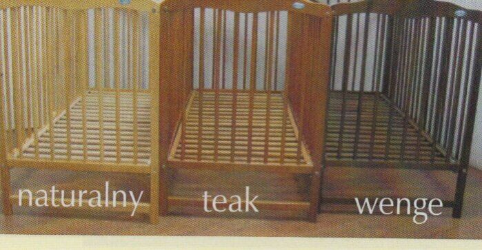 CDC 8880 Postýlka bukový masiv Teak 120x60 vyjmutelné tyčky - poškozený obal