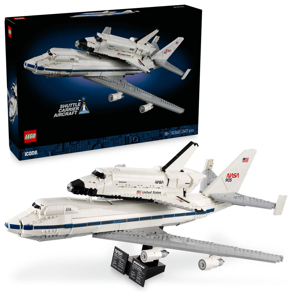 LEGO® Icons™ 10360 Letadlo pro přepravu raketoplánů