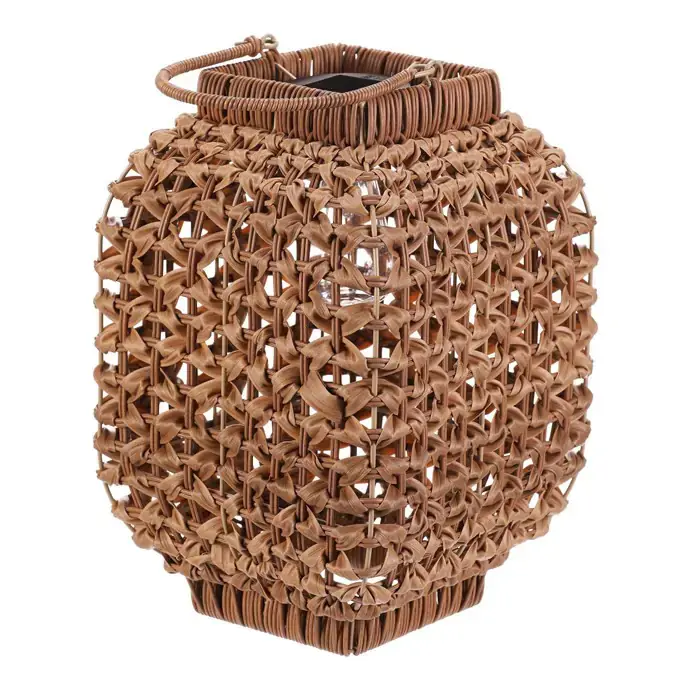 Autronic Solární zahradní lucerna LED - PLA100-L světle hnědá