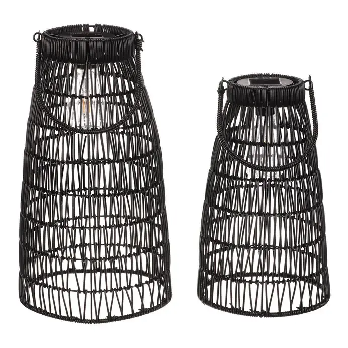 Autronic Sada solárních LED luceren PLA102 BK - černá