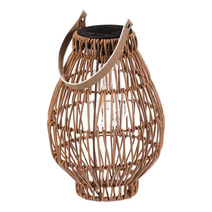 Autronic Solární zahradní lucerna LED - PLA103-S světle hnědá