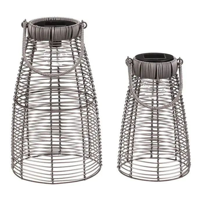 Autronic Sada solárních LED luceren PLA104 - šedá