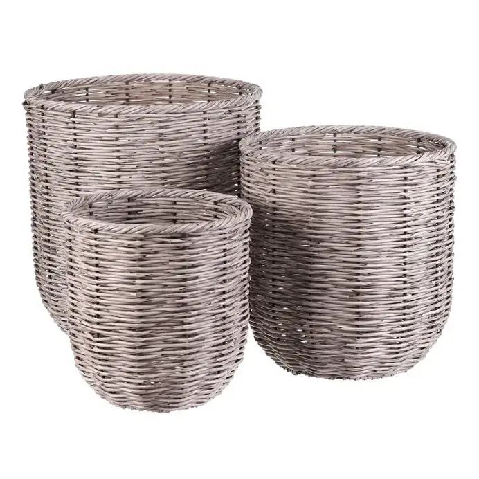 Autronic Sada obalů 3 ks na květiny PLA109 GREY