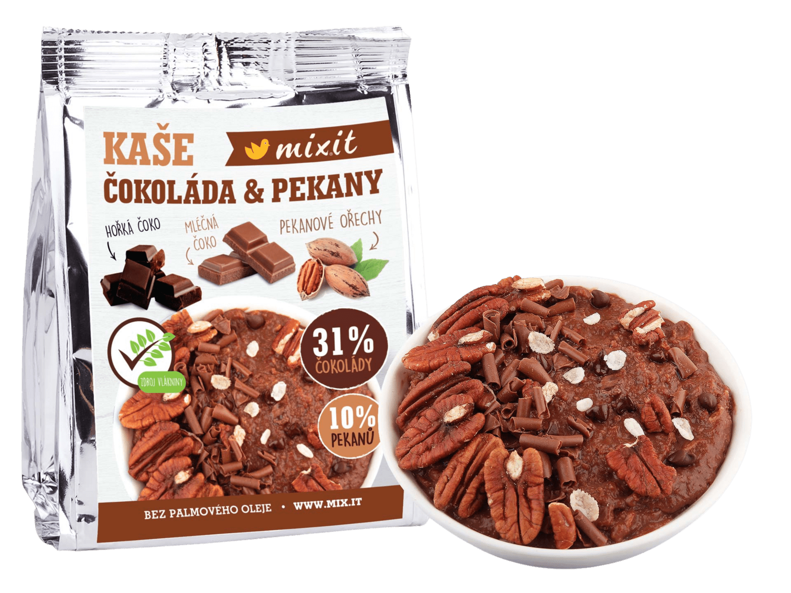 MIXIT Čokoládová kaše s pekany do kapsy 60 g