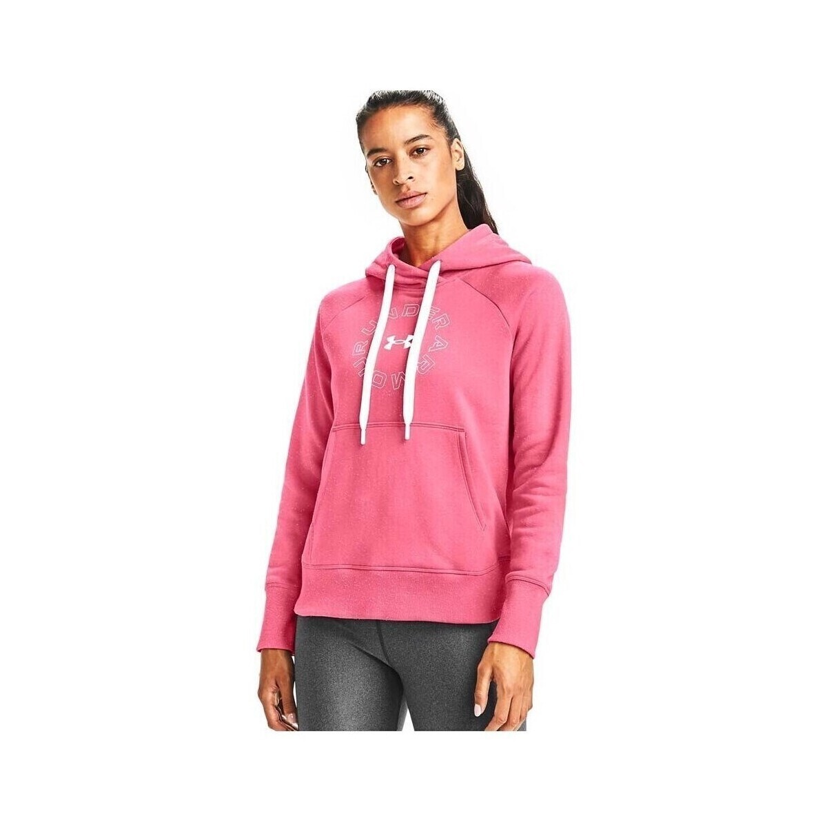 Under Armour  Rival Fleece Metallic Hoodie  Bílá