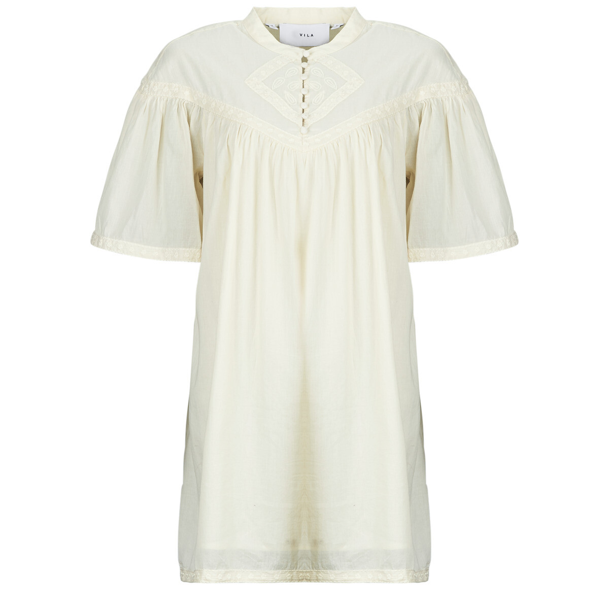 Vila  VIESMA 2/4 SHORT DRESS/C36  Béžová