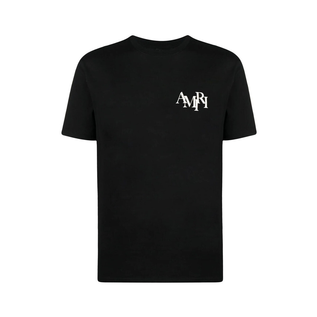 Amiri  STAGGERED LOGO TEE BLACK  Černá
