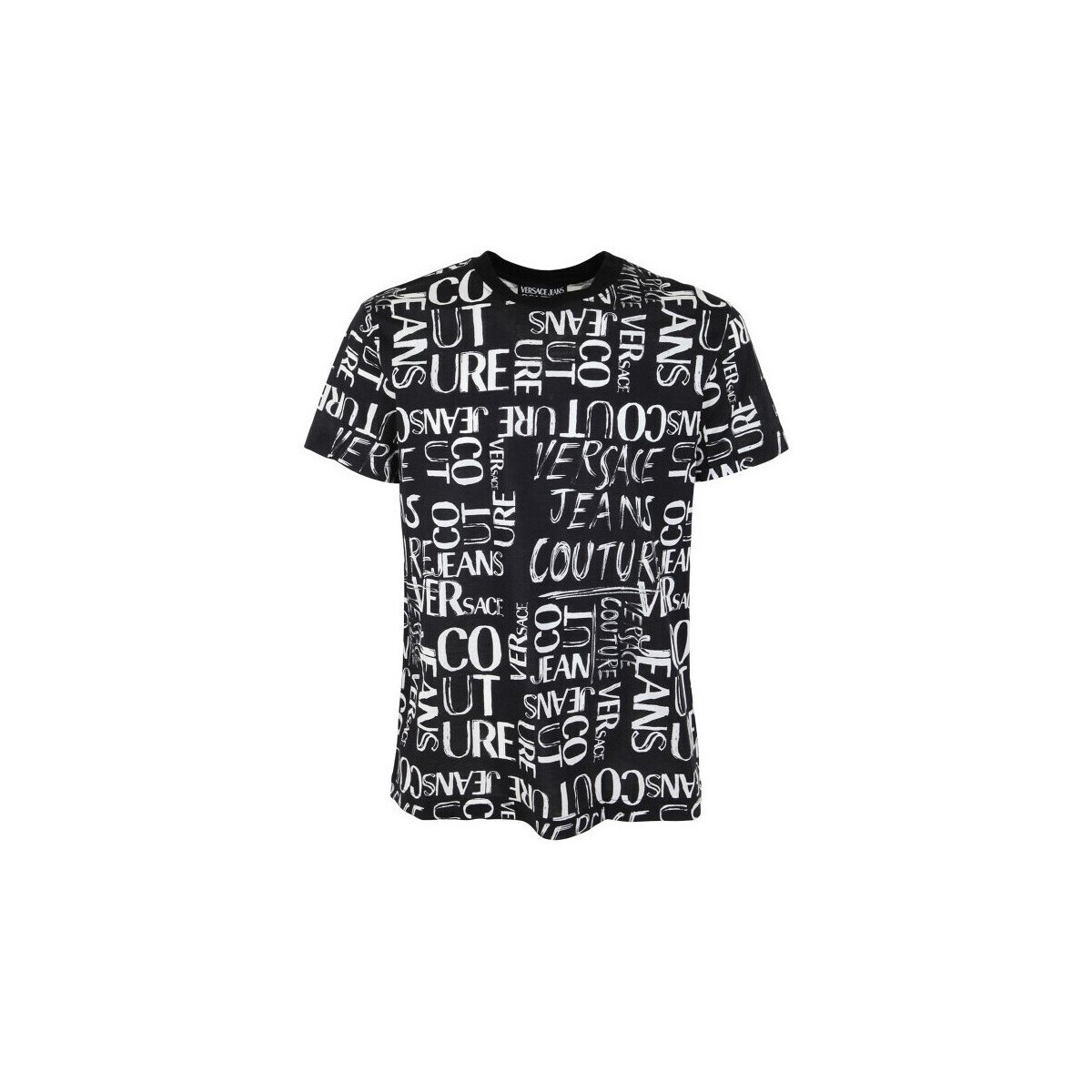 Versace Jeans Couture  T-SHIRT 74GAH6S2 76UP600 BLACK  Černá