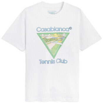 Casablanca  T-SHIRT TENNIS CLUB ICON WHITE  Bílá